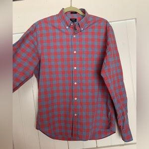 J.Crew Size M Slim Fit Red and Blue Buffalo Check Button Down Shirt